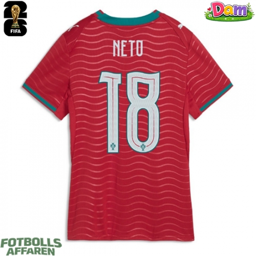 Portugal Pedro Neto #18 Hemmatröja Kvinnor VM 2026 Kortärmad